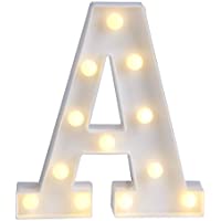 Wallfire LED Alfabeto Letra Luces Ampersand &amp- Symbol Love Heart Light Up Sign Atmósfera Lámpara para Love Wedding Home…